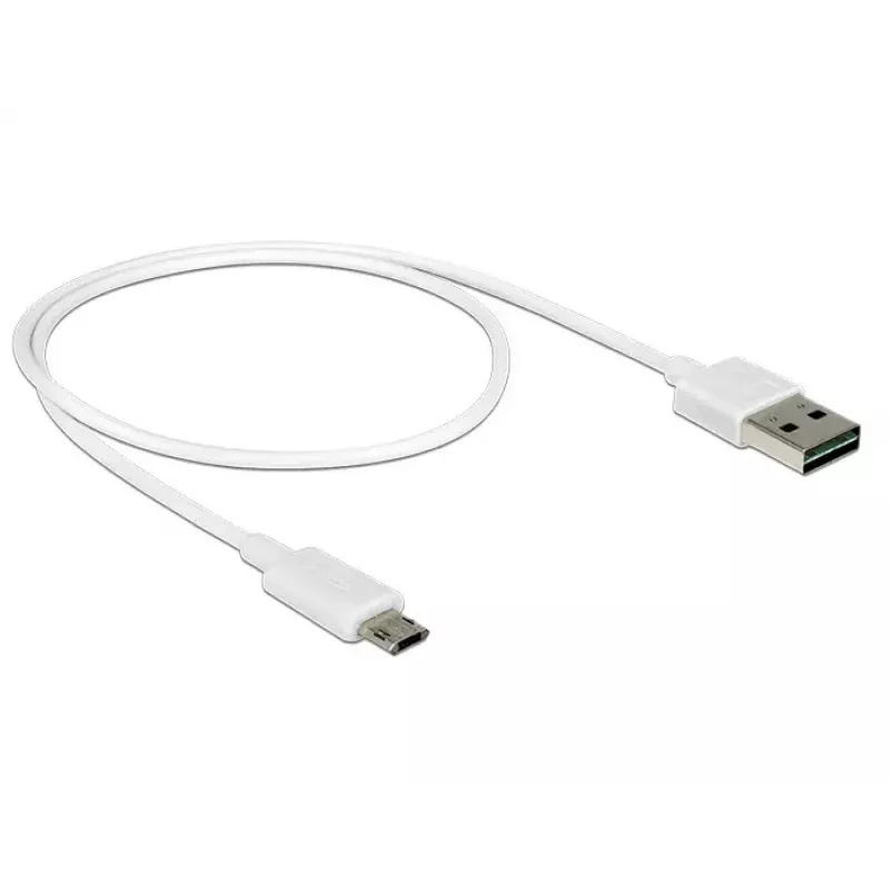 Kabel USB DeLOCK 84806 USB 2.0 0,5 m USB A Micro-USB B biały