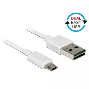 Kabel USB DeLOCK 84806 USB 2.0 0,5 m USB A Micro-USB B biały