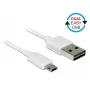 Kabel USB DeLOCK 84806 USB 2.0 0,5 m USB A Micro-USB B biały