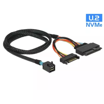 Kabel DeLOCK 0,75 m SFF-8643 / U.2 SFF-8639 + SATA