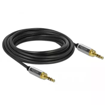Kabel audio DeLOCK 85788 5m 3.5mm Czarny Szary