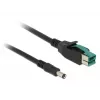 Kabel zasilający DeLOCK 85498 2m PoweredUSB Czarny