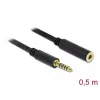 Kabel audio DeLOCK 85795 0.5m 4,4 mm czarny