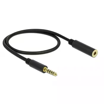 Kabel audio DeLOCK 85795 0.5m 4,4 mm czarny