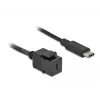 Keystone module DeLOCK 86398 płaski Czarny USB C