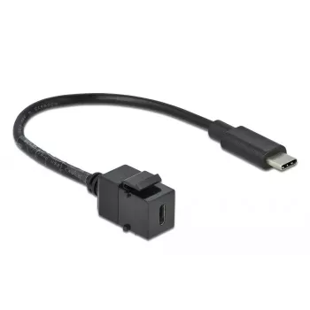 Keystone module DeLOCK 86398 płaski Czarny USB C