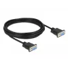 Kabel szeregowy DeLOCK 86607 Czarny 5 m RS-232 Sub-D9