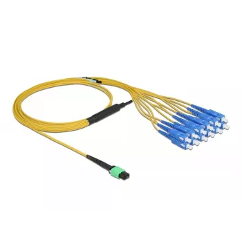 Kabel światłowodowy MPO żeński na 12 x SC Simplex męski DeLOCK 84871