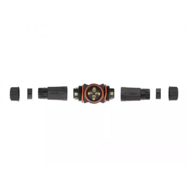 Złącze przewodów elektrycznych DELOCK 86918, proste, 85–260 V, czarny, 25×114 mm