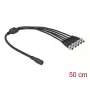 Rozgałęźnik kablowy DeLOCK 86590 5.5 x 2.1 mm 1 x żeński na 5 x męski, przykręcany