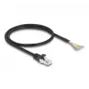 Kabel DeLOCK RJ50 męski do otwartych końcówek przewodów S/FTP 0,5 m czarny
