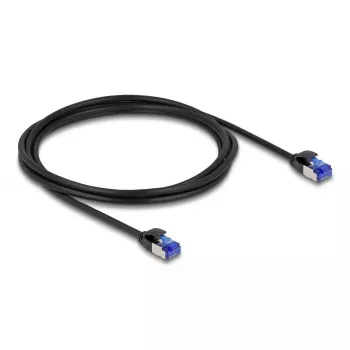 Kabel sieciowy DeLOCK RJ45 kat.6A S/FTP cienki 2m czarny