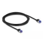 Kabel sieciowy DeLOCK RJ45 kat.6A S/FTP cienki 2m czarny