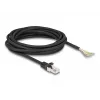 Kabel DeLOCK RJ50 męski do gołych końcówek przewodów S/FTP 5 m czarny