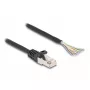 Kabel DeLOCK RJ50 męski do gołych końcówek przewodów S/FTP 5 m czarny