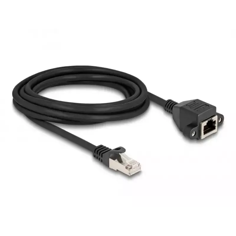 Kabel przedłużający DeLOCK RJ50 męski na żeński S/FTP 3 m czarny