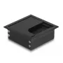 Przepust kablowy DELOCK 66855 do biurka, czarny, 80×80×28 mm, 1 szt.