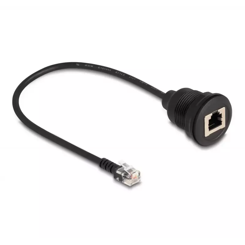 Kabel DeLOCK wtyk RJ12 na gniazdo RJ12 30 cm czarny