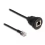 Kabel DeLOCK wtyk RJ12 na gniazdo RJ12 30 cm czarny