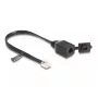Kabel DeLOCK wtyk RJ12 na gniazdo RJ12 20 cm czarny
