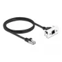 DeLOCK Przedłużacz sieciowy Kat.6A 1m Czarny S/FTP RJ45