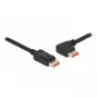 Kabel DisplayPort DeLOCK 8K 60 Hz 2 m wtyk prosty do wtyku kątowego 90° w lewo
