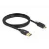 Kabel USB DeLOCK 84028 1,5m USB 3.2 Gen 1 USB A USB C czarny