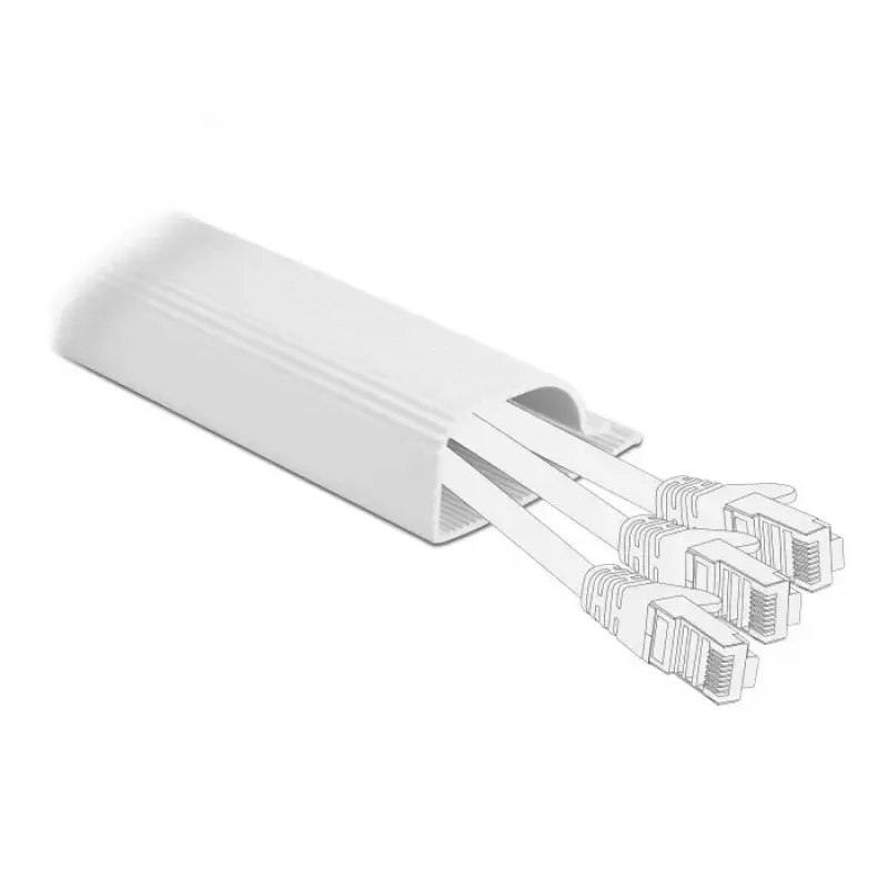 Kanał kablowy DeLOCK 20885 do montażu pod blatem 63 x 28 mm biały 2 szt.