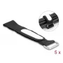 Opaska rzepowa DELOCK 203x20mm czarna 5 sztuk