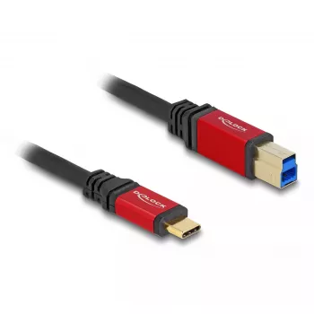 Kabel USB DeLOCK 80612 USB Type-C do Type-B 1m 5 Gbps Czerwony Metal