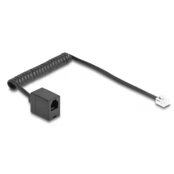 Kabel telefoniczny DeLOCK 90230 1 m Czarny RJ-11 do RJ-11