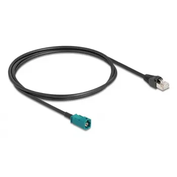 Kabel koncentryczny DELOCK 90698 ze złączami HSD Z na RJ-45, 1 m, czarny/niebieski