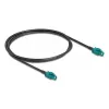 Kabel koncentryczny DELOCK 90680 — 1 m, HSD Z do HSD Z, czarny/niebieski