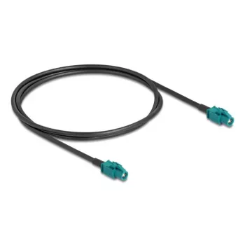 Kabel koncentryczny DELOCK 90680 — 1 m, HSD Z do HSD Z, czarny/niebieski