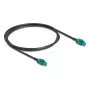 Kabel koncentryczny DELOCK 90680 — 1 m, HSD Z do HSD Z, czarny/niebieski