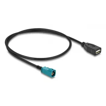 Kabel koncentryczny DELOCK 90702 HSD Z na USB A, 0,5 m, Czarny/Niebieski