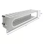 Panel do zarządzania kablami DELOCK 67280 — 19 cali 2U stalowy panel rack z otworem, szary