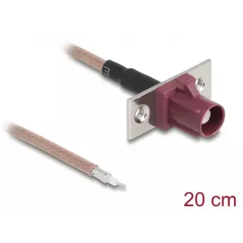 Kabel koncentryczny DELOCK 90729 RG-316/U 0,2 m ze złączem FAKRA D, brązowy