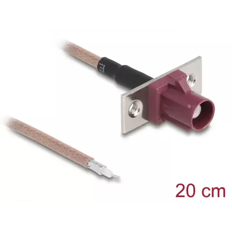 Kabel koncentryczny DELOCK 90729 RG-316/U 0,2 m ze złączem FAKRA D, brązowy