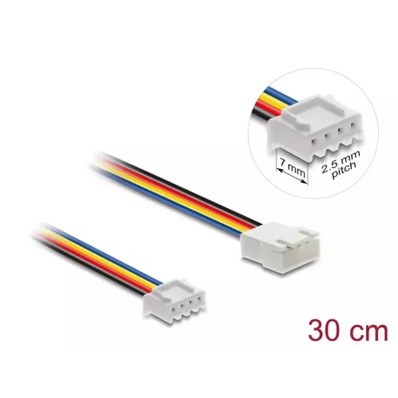 Przedłużacz kablowy DELOCK 90868 do komputerowych systemów chłodzenia, osłona PVC, średnica 1,3 mm, wielokolorowy
