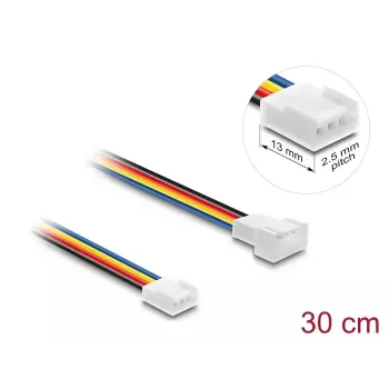 Przedłużacz kablowy DELOCK 90871 do komputerowych układów chłodzenia, PVC, średnica 1,3 mm, wielokolorowy