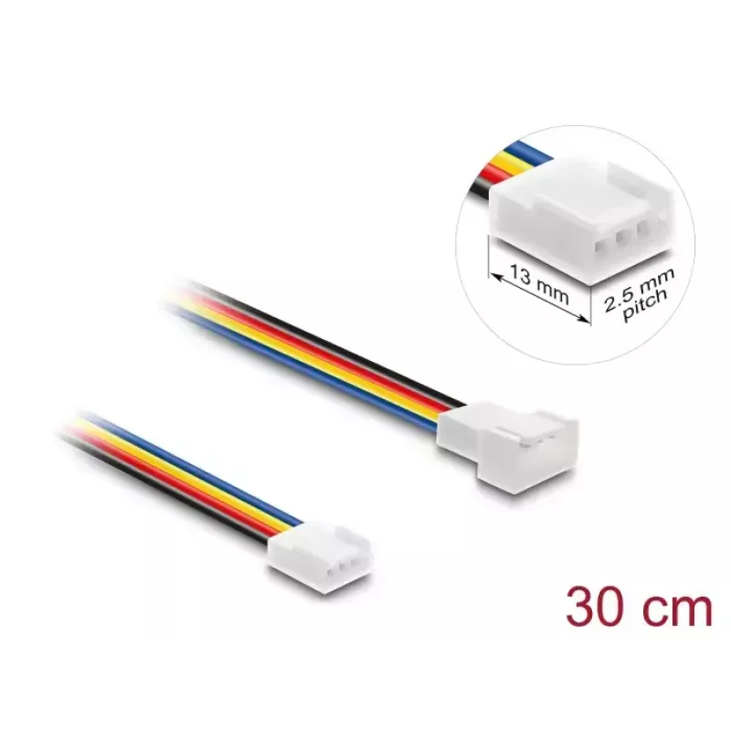 Przedłużacz kablowy DELOCK 90871 do komputerowych układów chłodzenia, PVC, średnica 1,3 mm, wielokolorowy