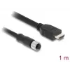 Kabel DELOCK M12 A-kodowany 17-stykowy (żeński) na HDMI (męski) — 1 m, czarny