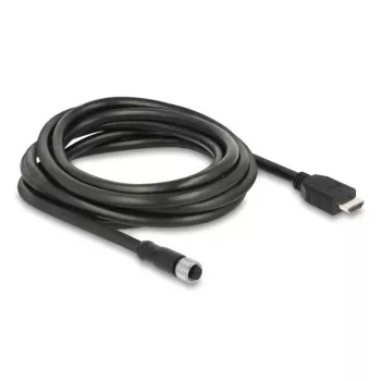 DELOCK M12 A-coded 17-pin (female) to HDMI (male) kabel 3 m