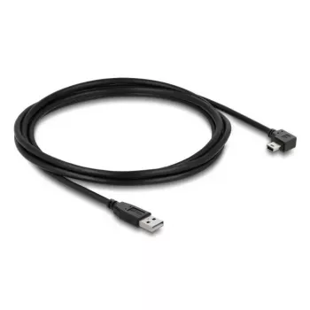 Kabel USB 2.0 DELOCK Typ-A męski do Mini-USB B męski kątowy, 2 m, czarny