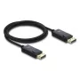 Kabel koncentryczny DELOCK DisplayPort 16K 60 Hz 80 Gb/s, DisplayPort do DisplayPort, 2 m, czarny, oplot w oplocie