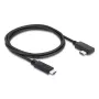DELOCK koncentryczny kabel USB4 Gen 3x2 kątowy lewo/prawo USB-C do USB-C 40 Gbps USB PD 3.1 240 W 0.5 m