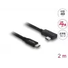 Kabel DELOCK koncentryczny USB4 Gen 3x2 40 Gbps USB-C na USB-C kątowy lewy/prawy PD 3.1 240 W 2 m
