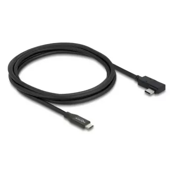 Kabel DELOCK koncentryczny USB4 Gen 3x2 40 Gbps USB-C na USB-C kątowy lewy/prawy PD 3.1 240 W 2 m