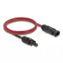 Kabel DELOCK 90973 DL4 kabel solarny 6 mm² 1 m czerwony/czarny męski na żeński 1000 V DC